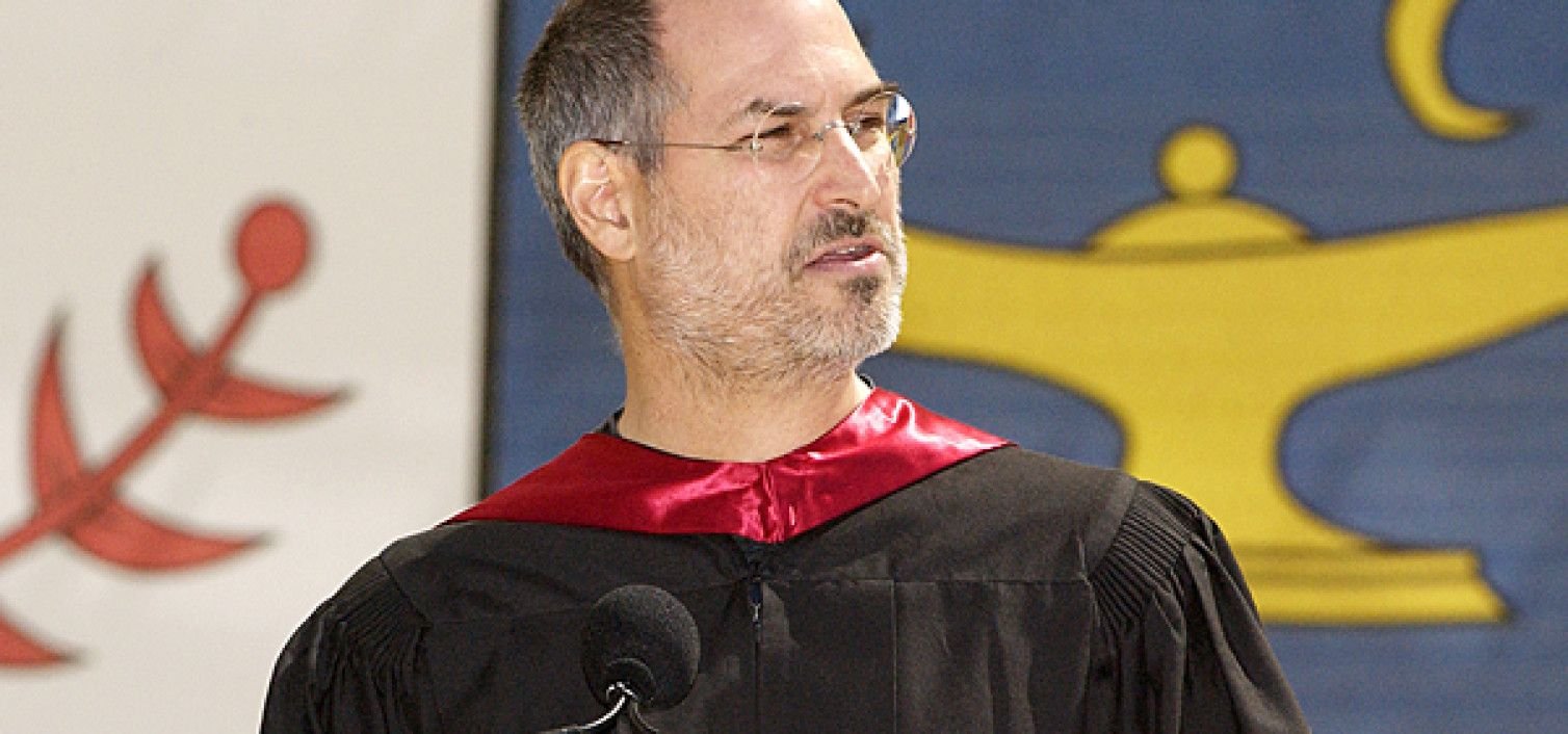 Still from the Steve Jobs commencement speech at Stanford University