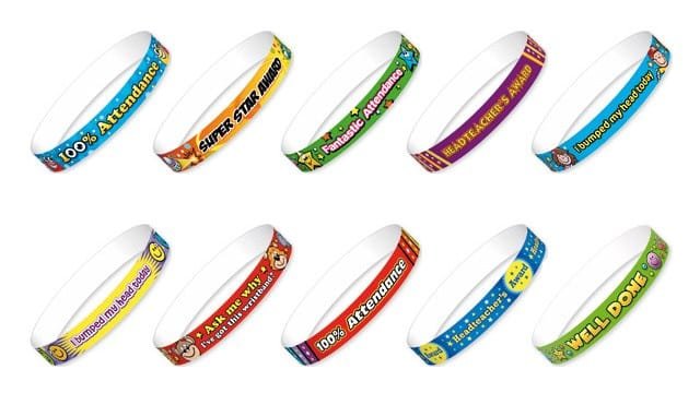 Reward or remind pupils with a paper wristband