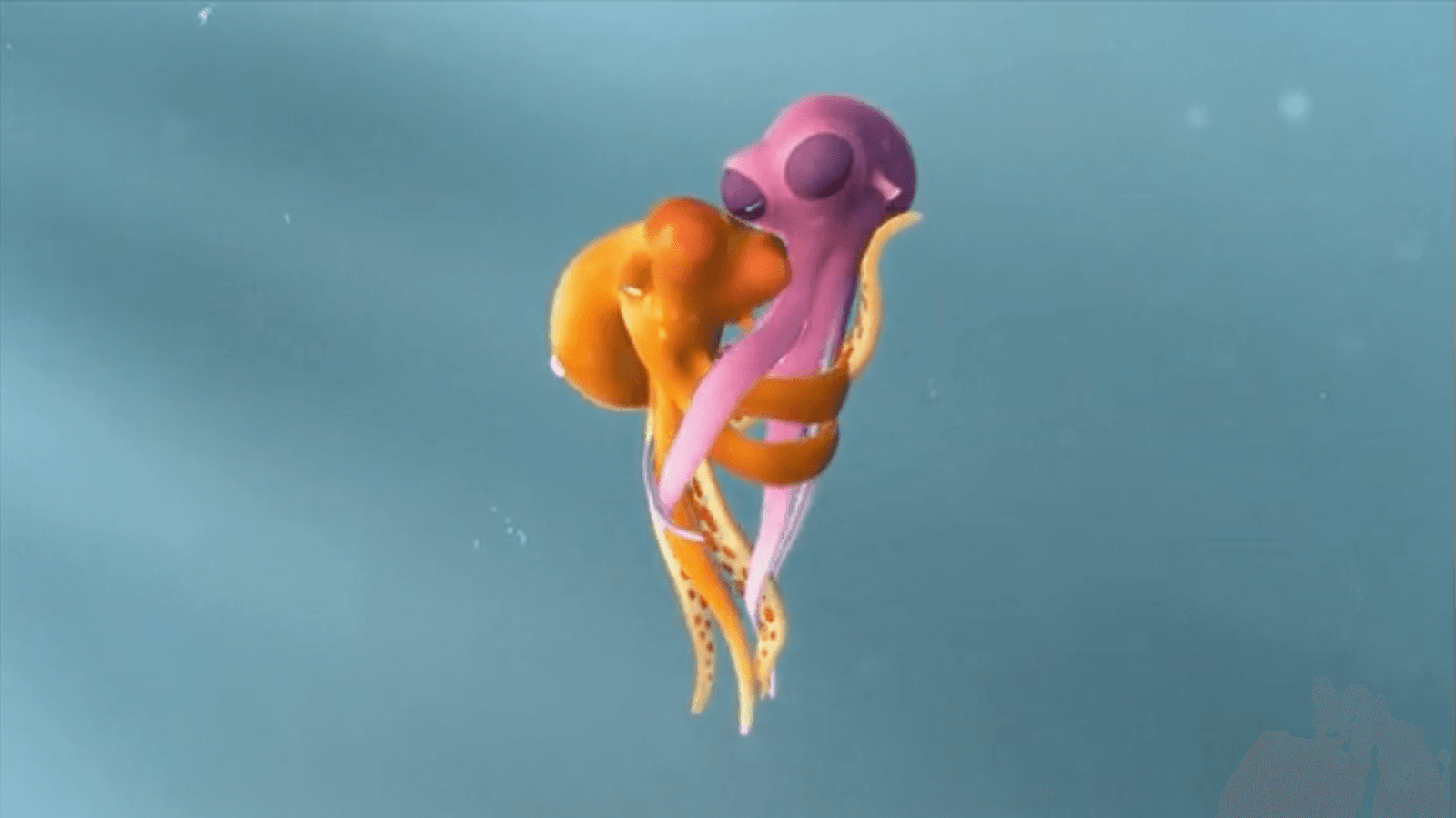 Oktapodi: Short animation follows two octopuses in love