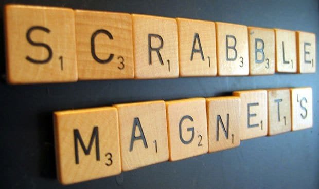 Fun vocabulary lessons with Scrabble magnets