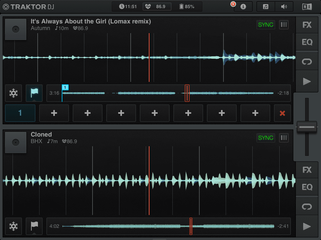 Traktor DJ lets you mix music like the professionals