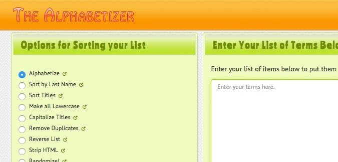 The Alphabetizer Sorts Any List Into Alphabetical Order – PAPERZIP