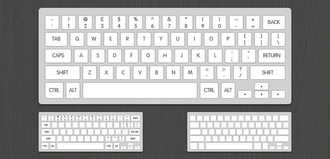 Blank Computer Keyboard Template