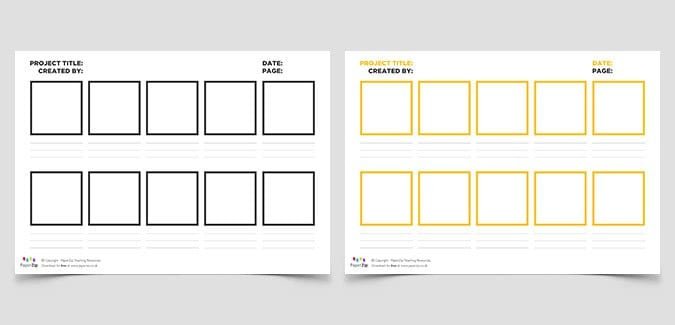 Blank Storyboard Templates