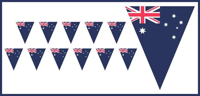 Australia flag bunting for celebrations, parties or events