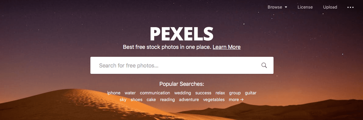 Pexels: A handpicked curation of free stock photos