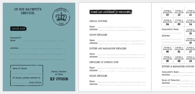 ww2 ration book template print free