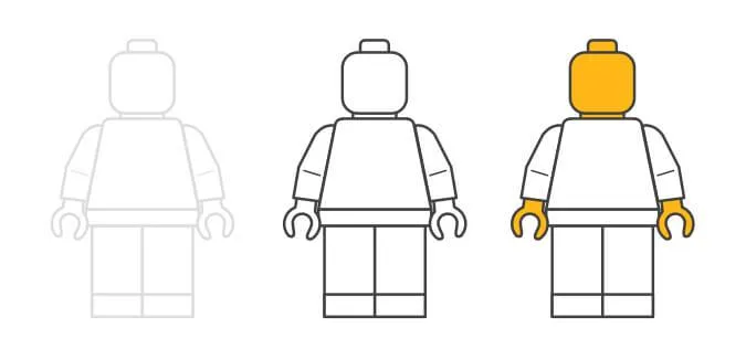 LEGO character templates for colouring in