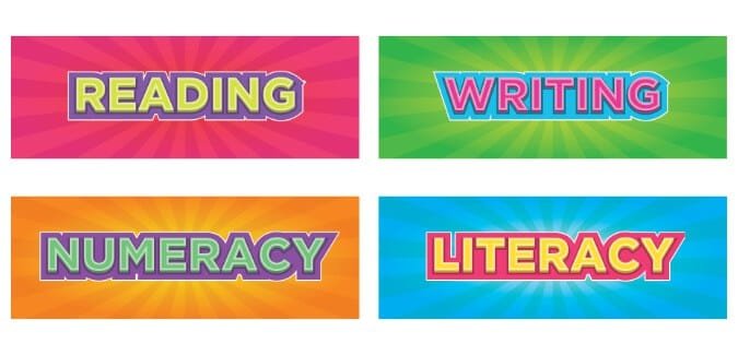 Reading, Writing, Literacy and Numeracy Banners