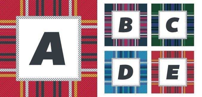 Tartan Alphabet