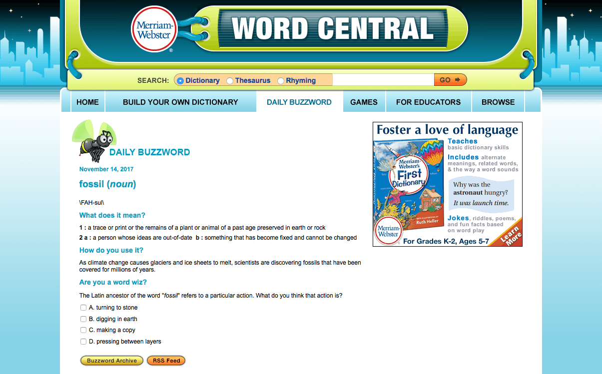 Daily Buzzword teaches you a new word everyday