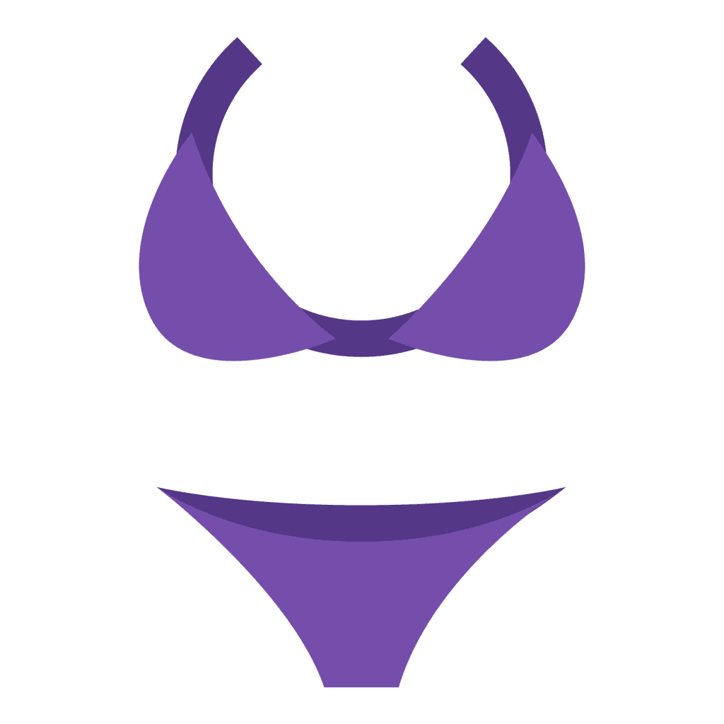 Purple bikini emoji