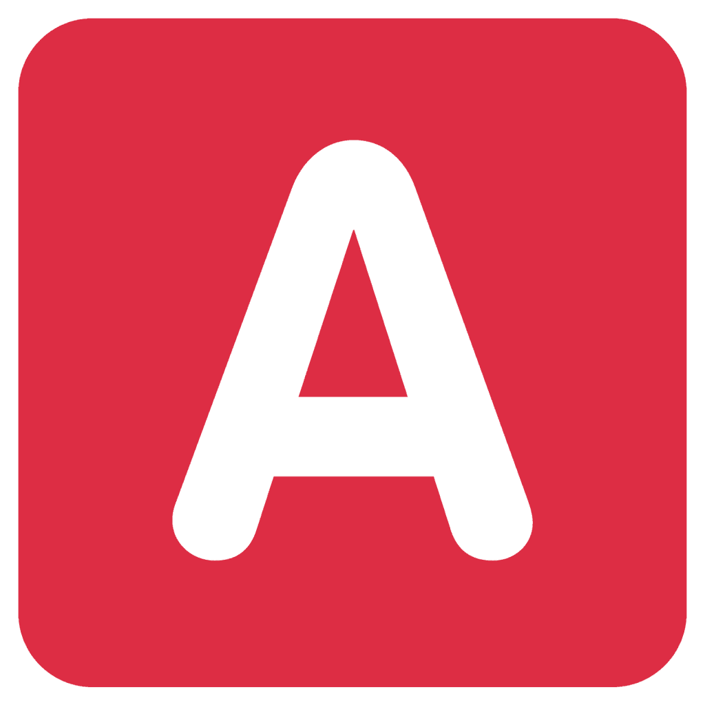 Red blood type A emoji