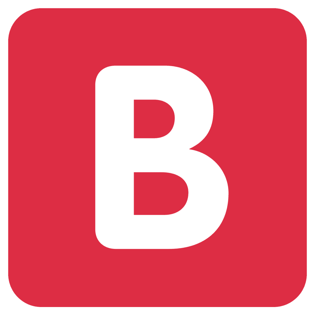 Red blood type B emoji