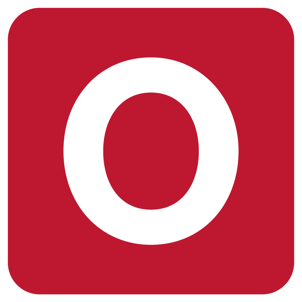 Red blood type O emoji