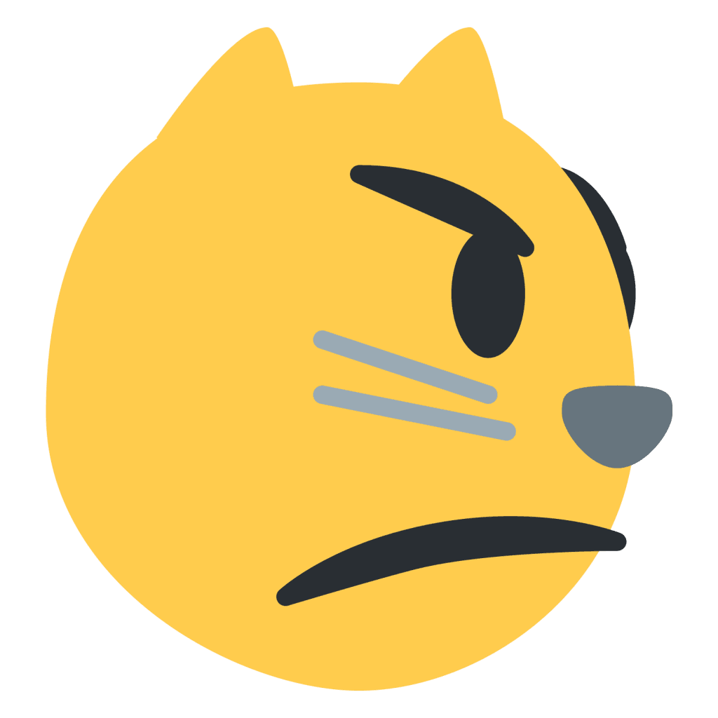 Cat face pouting emoji