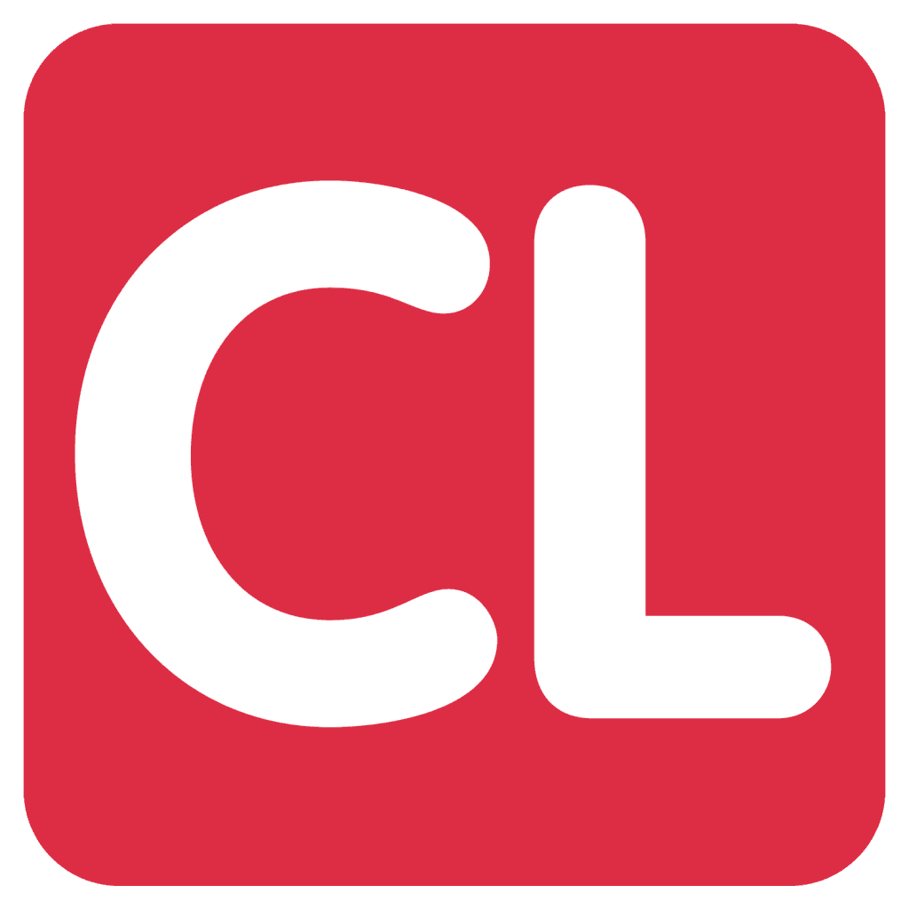 red emoji with the letters CL