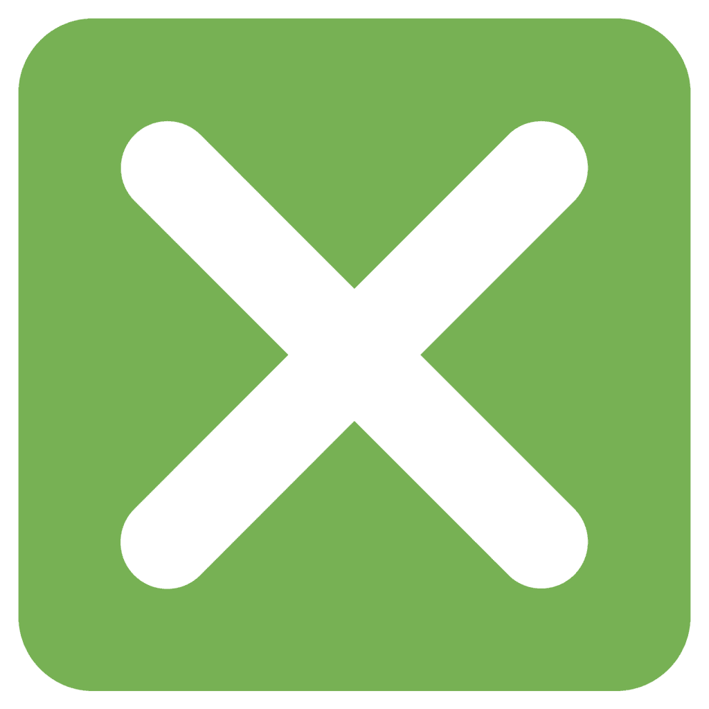 Green emoji with white cross