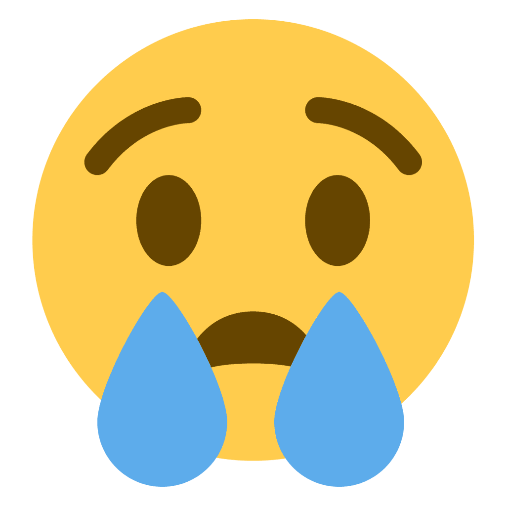 Crying face emoji
