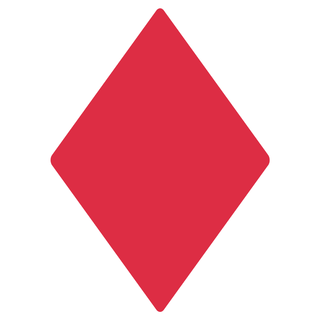 Red diamond emoji from a deck of cards