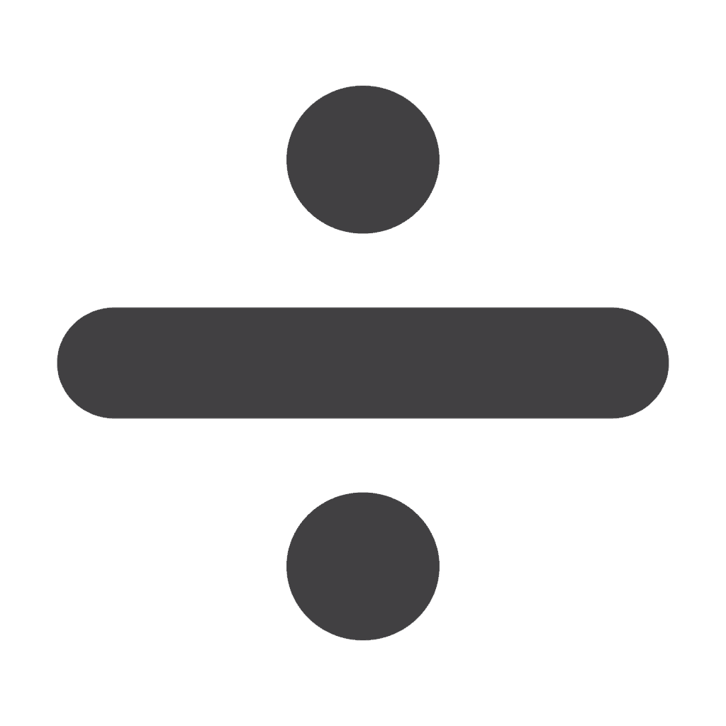 Division sign emoji