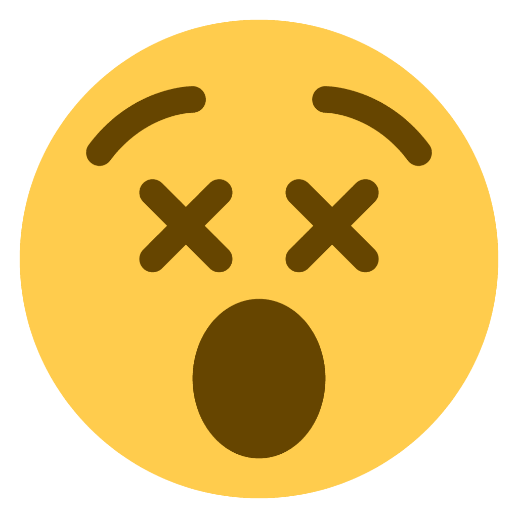 Dizzy face emoji