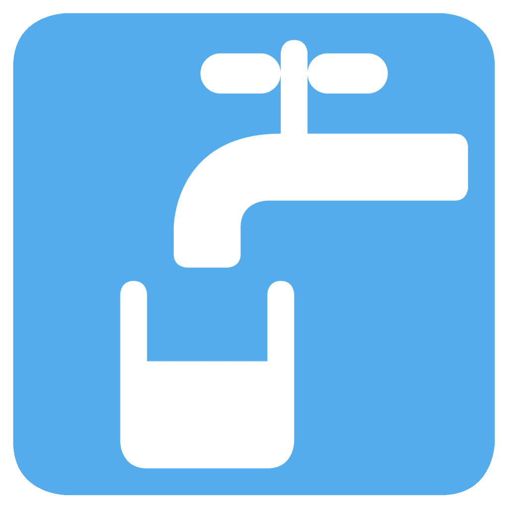 Blue emoji to symbolise drinking water