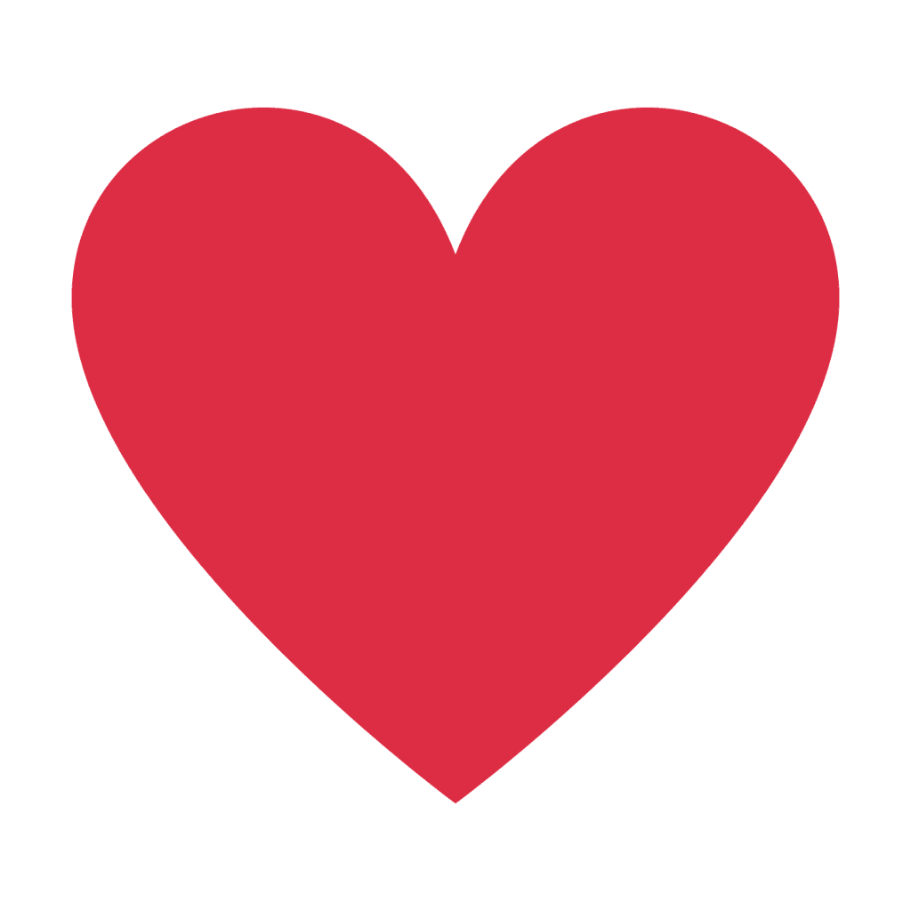 A red heart from a deck of cards