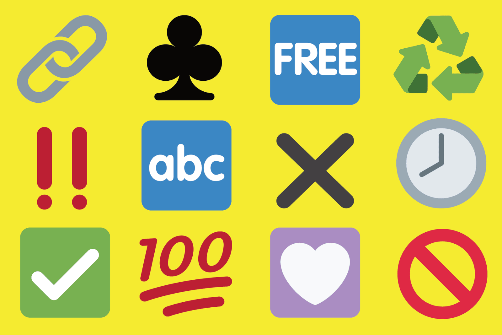 Large Emoji Icons – Symbols