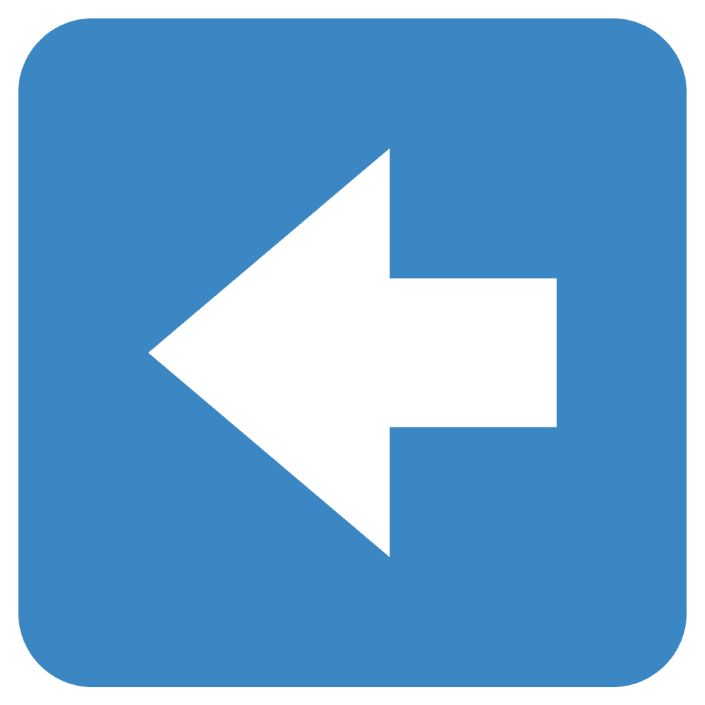 Blue left arrow emoji