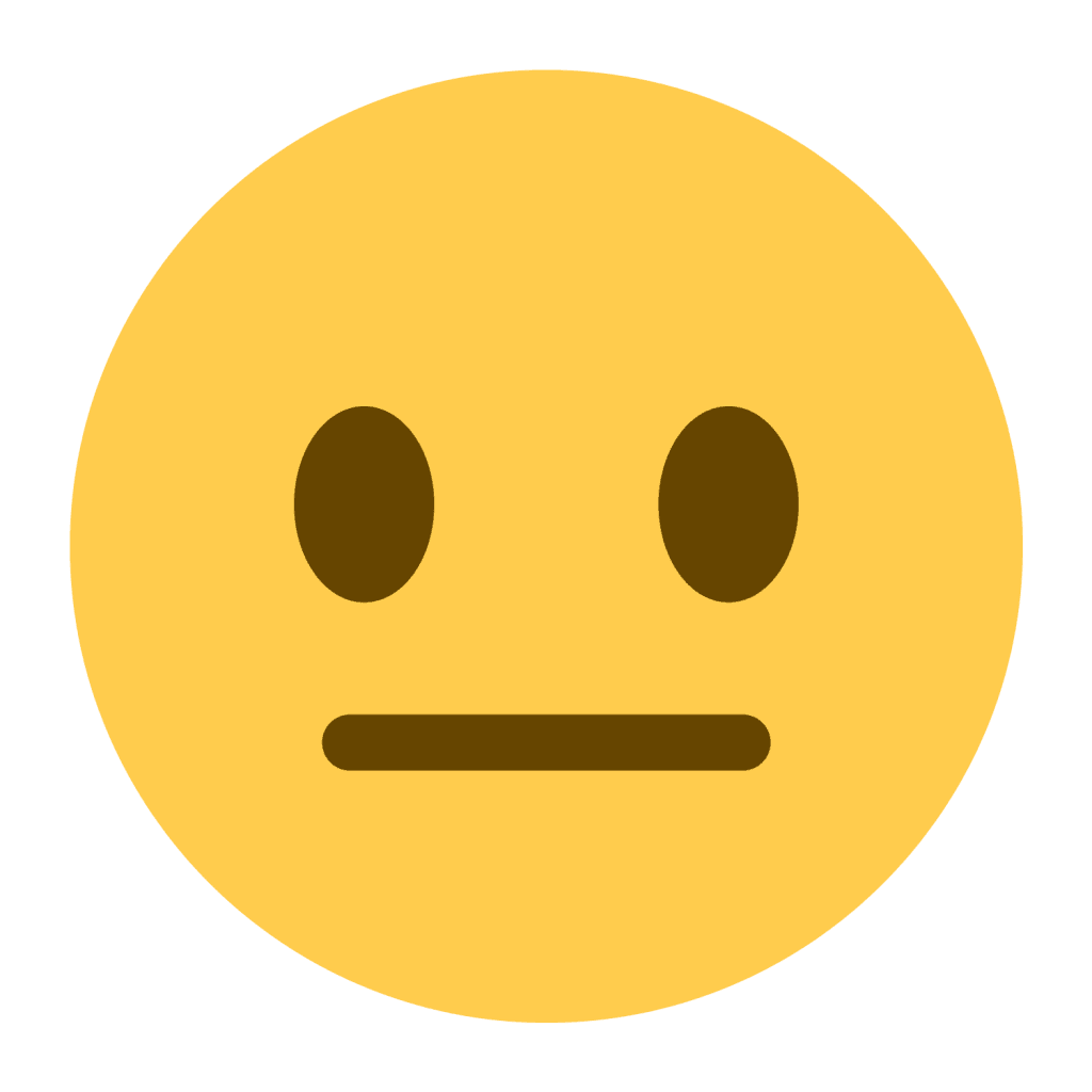 Neutral face emoji