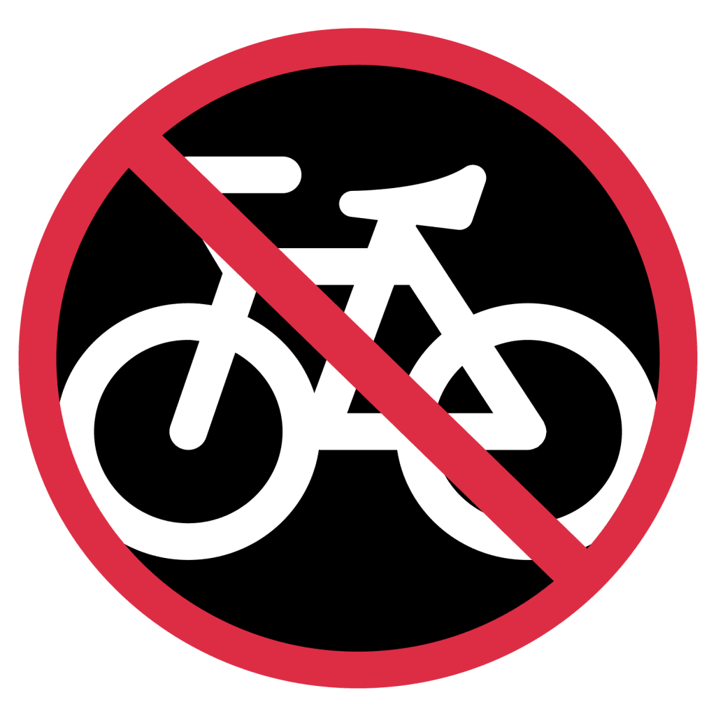 No bicycles allowed emoji