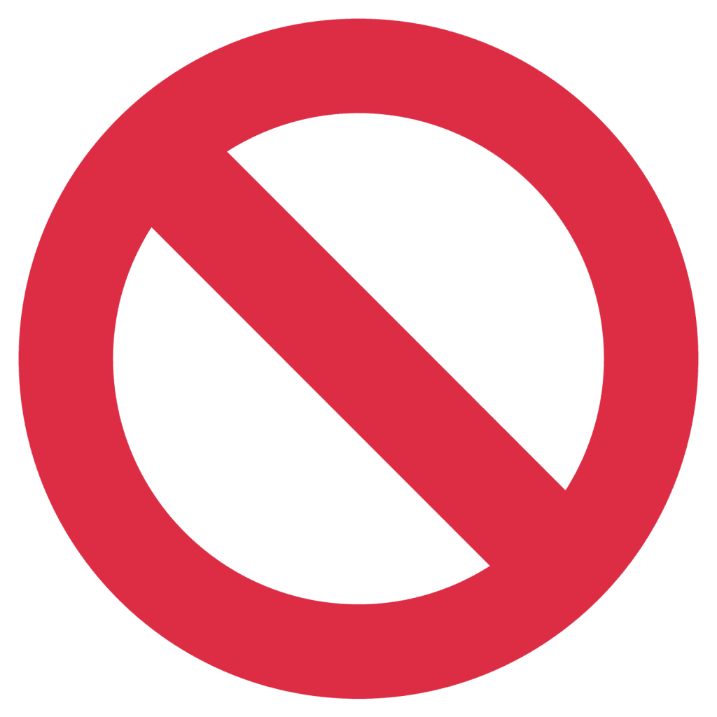 A no entry emoji