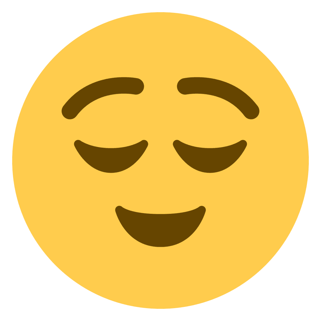 Relieved face emoji