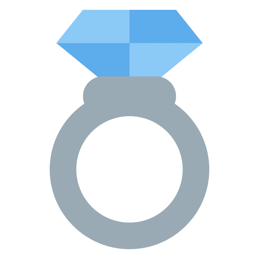Ring with diamond emoji