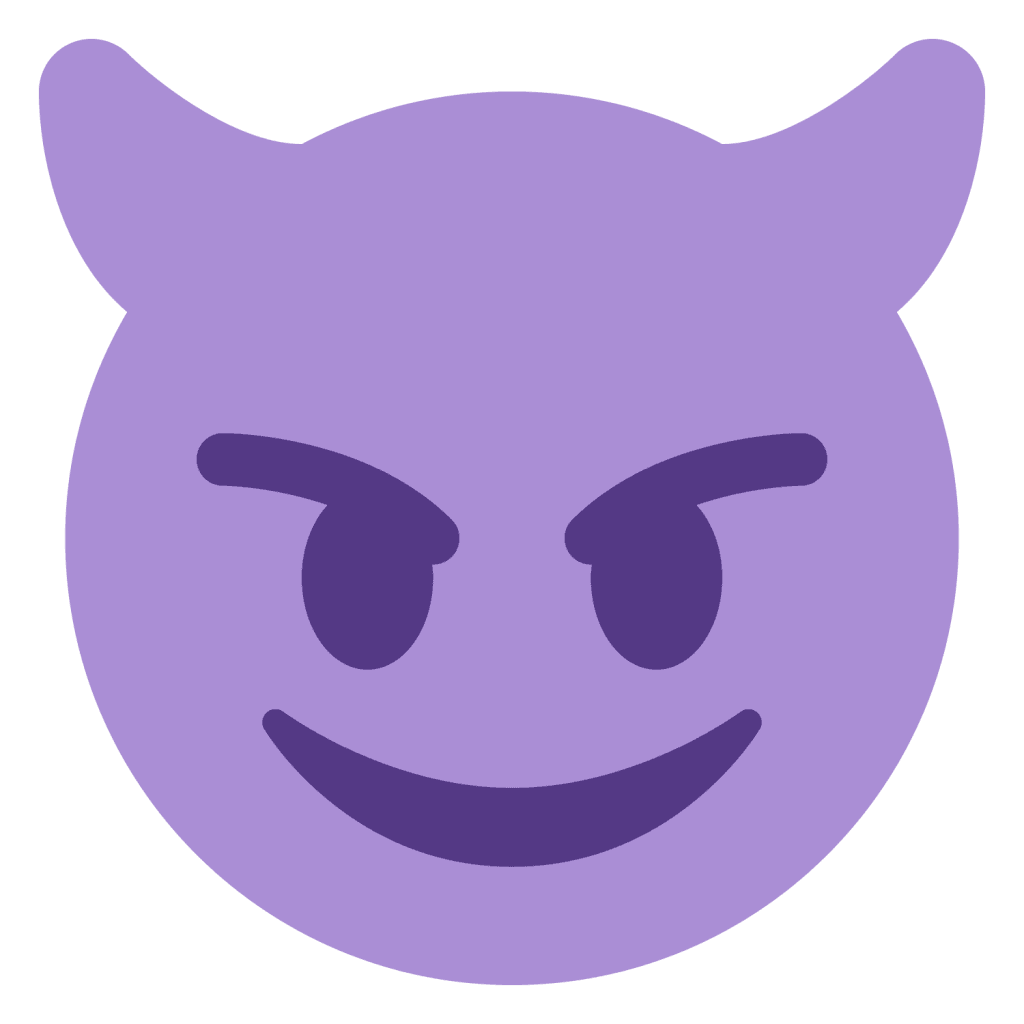 Smiling imp emoji