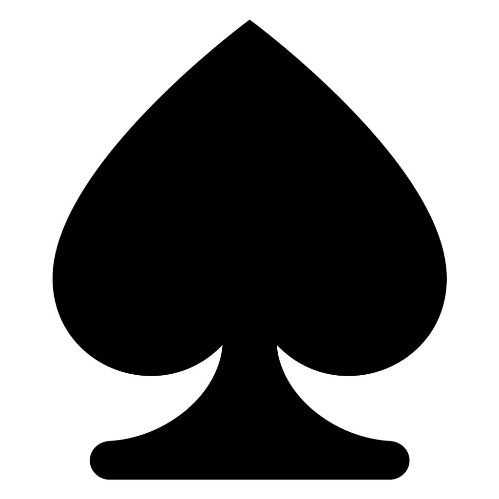 A black spade emoji from a deck of cards
