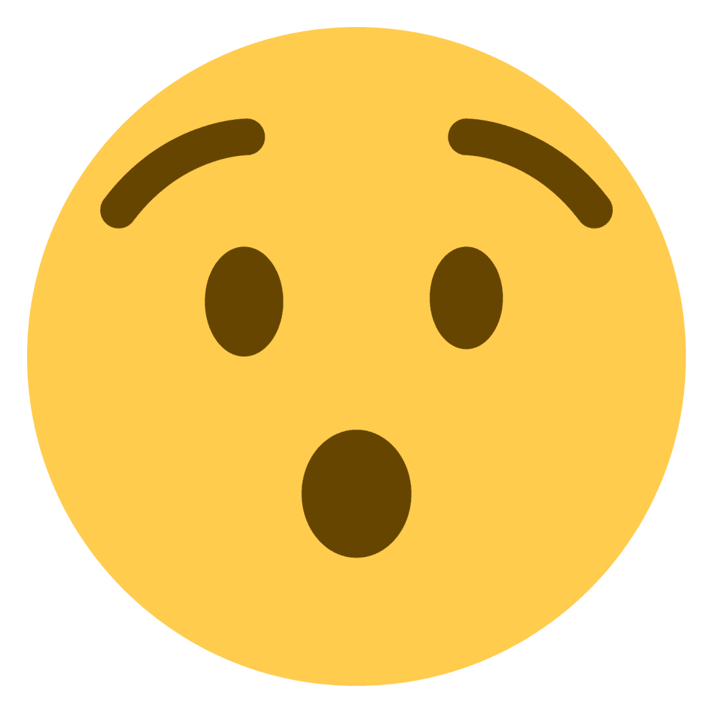 Surprised face emoji