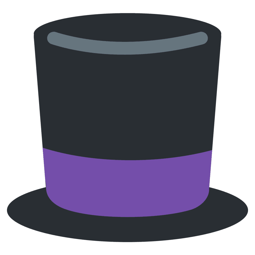 Top hat or magician emoji