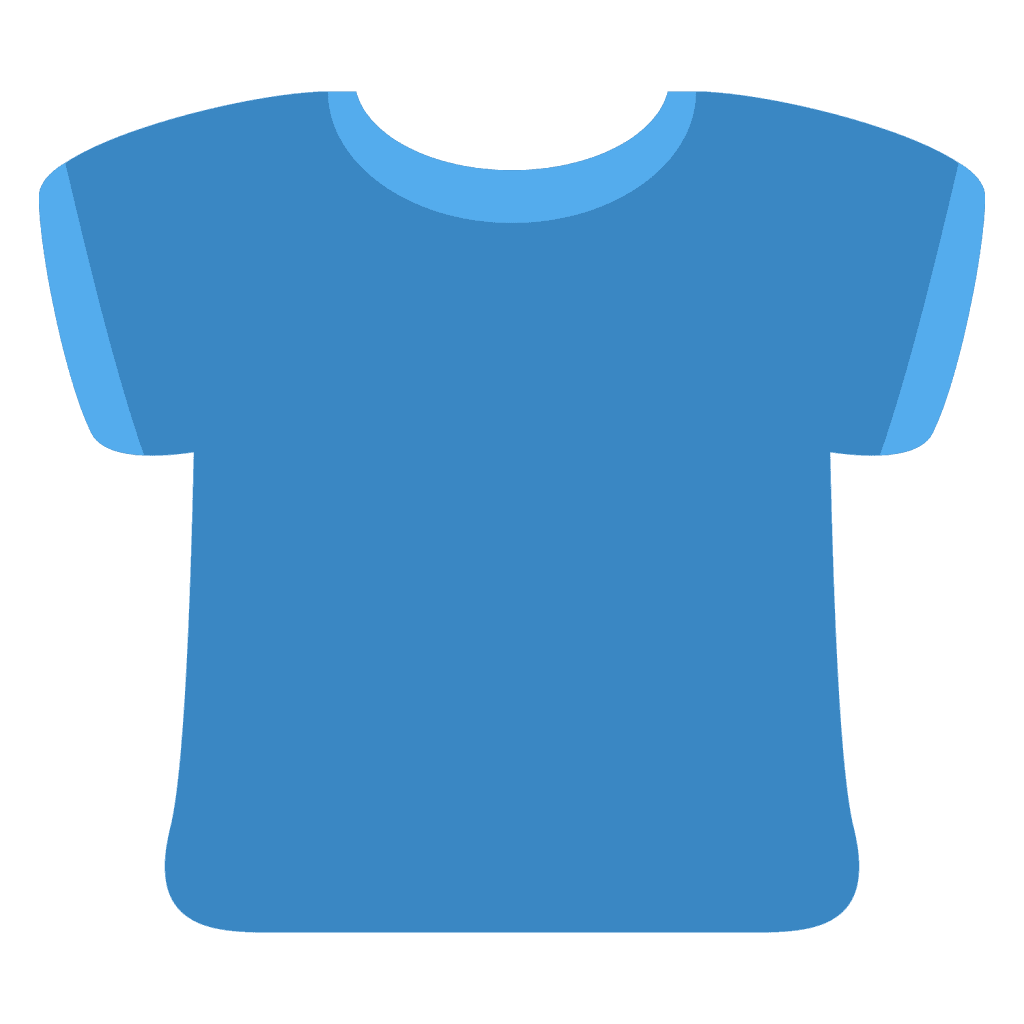Blue t-shirt emoji