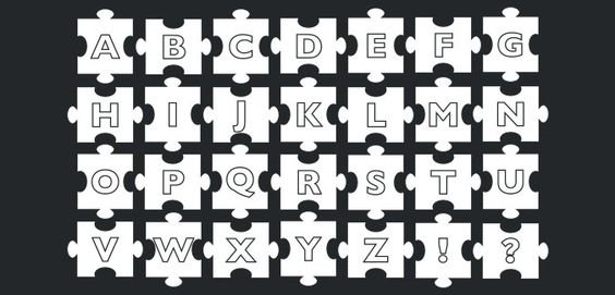 Blank Jigsaw Alphabet