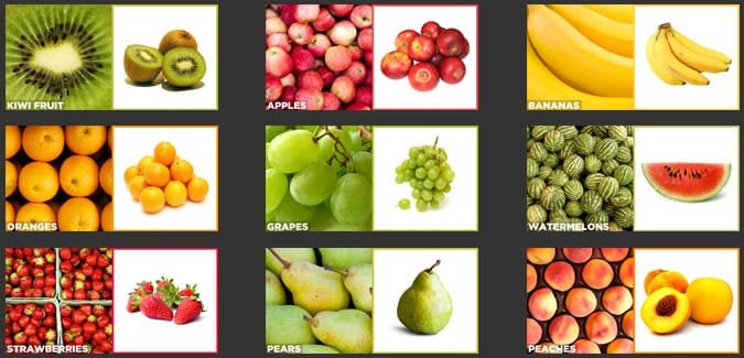 Fruit Photos with Names