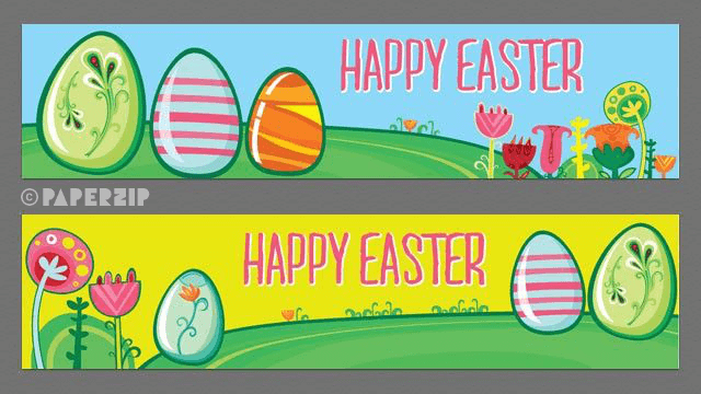 Happy Easter Banners