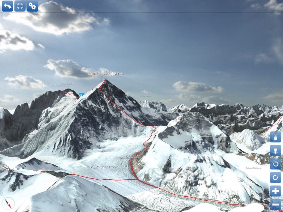 Explore Mount Everest 3D from every angle