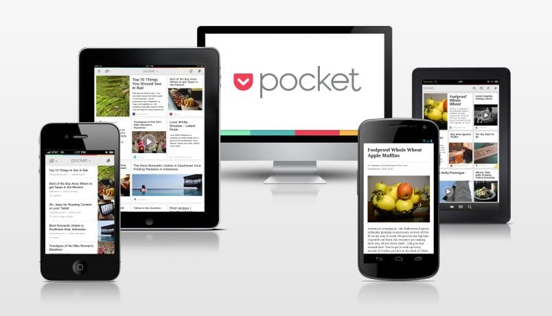 Pocket: bookmark articles, websites or videos to view at a later date