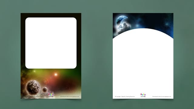 Space Writing Templates