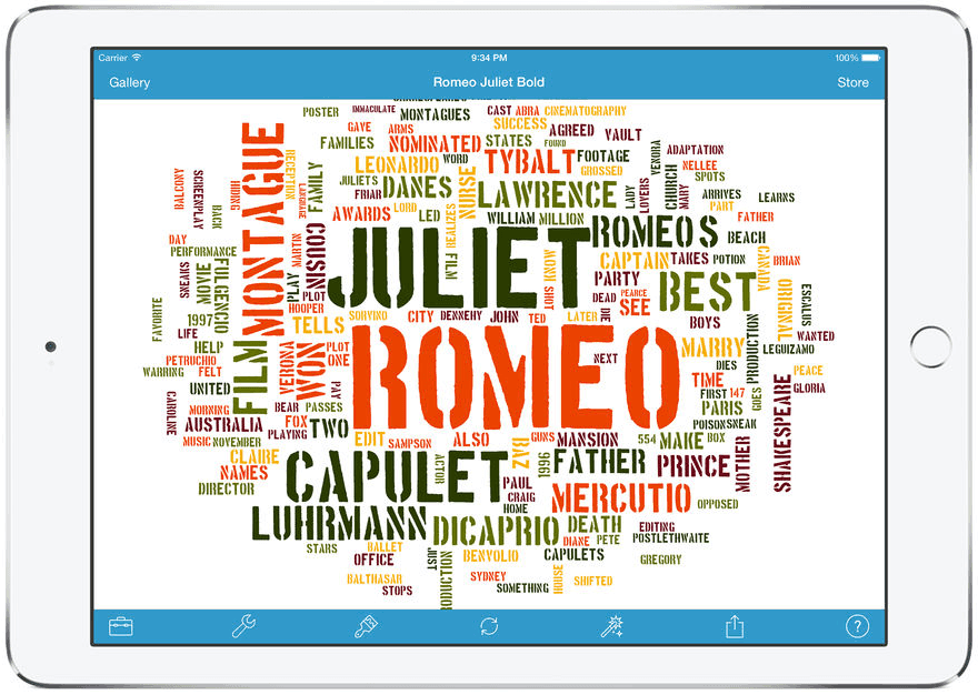 Wordsalad is a basic app for creating word clouds