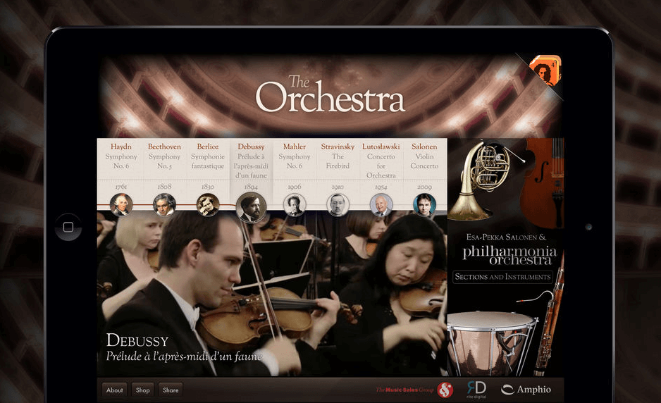 The Orchestra app visualises how classical music comes together