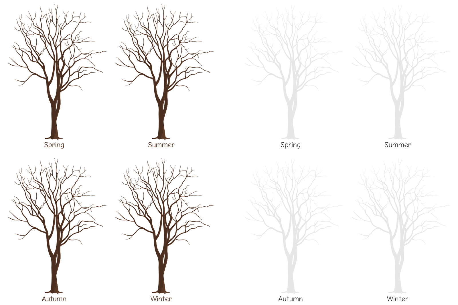 Four Seasons Tree Templates