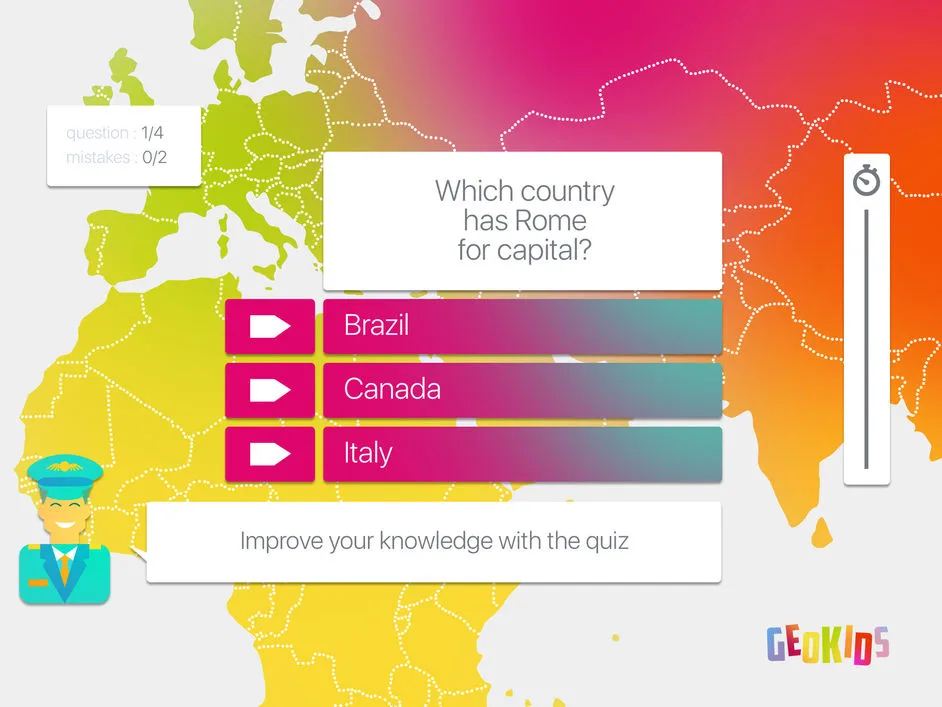 GeoKids is a colourful geography maps app for learning about the world